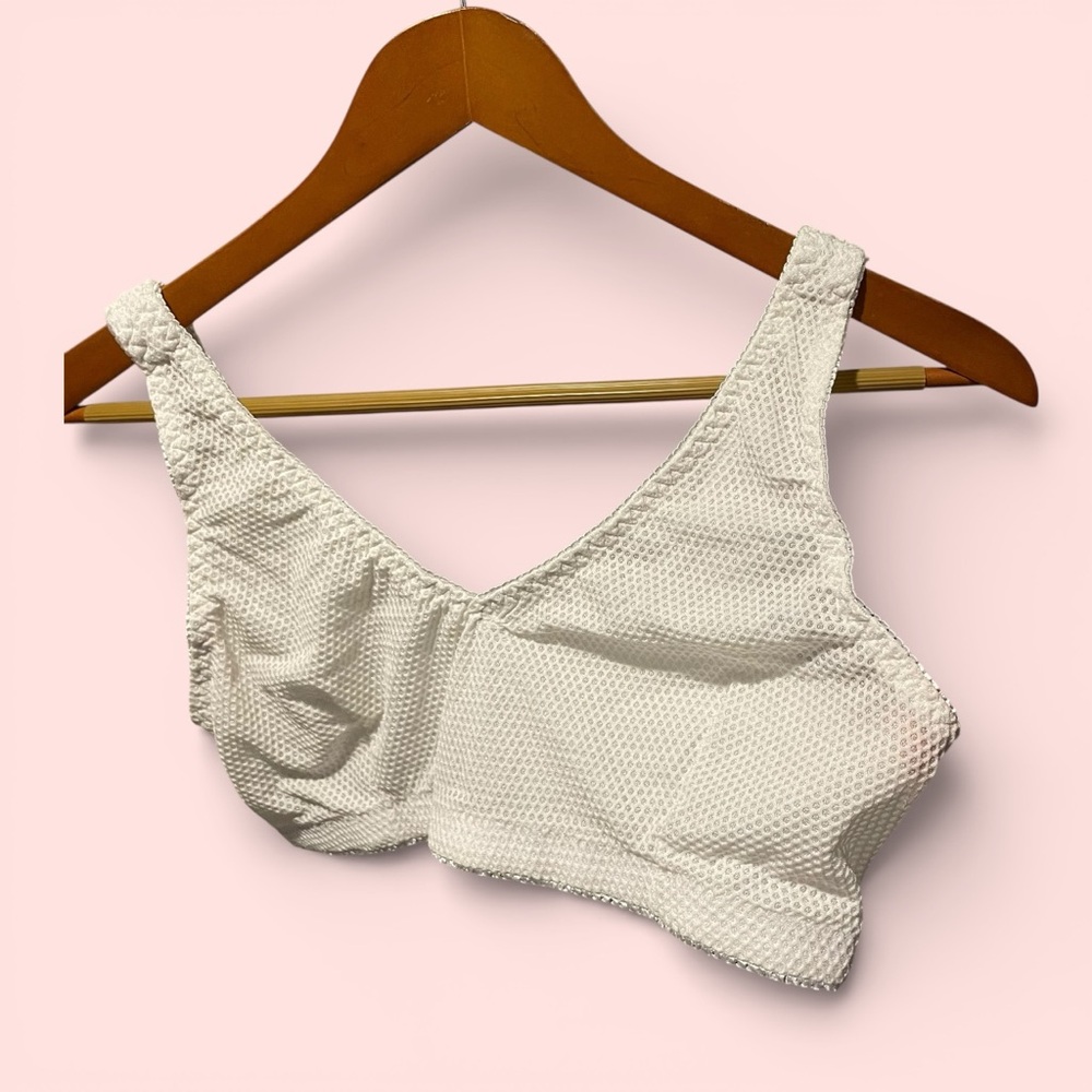 Cute mesh triple stretch bralette semi sheer Dream Products fairy coquette sz 38